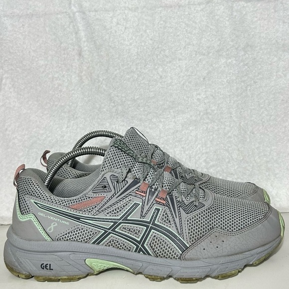 Asics Womens Grey Gel Venture 8 1012B230 Athletic Running Sneakers Shoes Size 11 - Picture 1 of 11